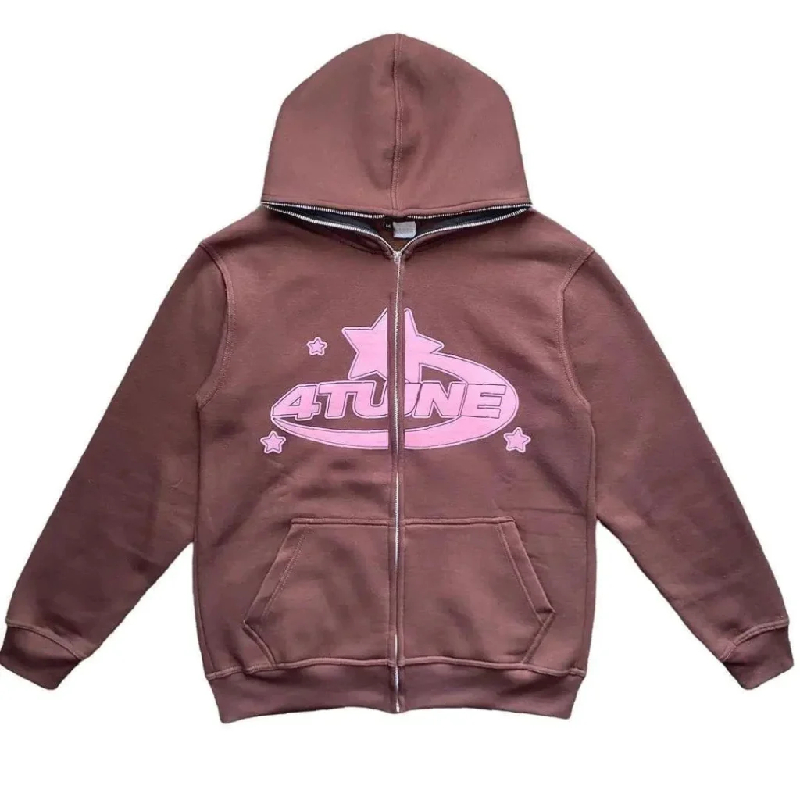 BROWN Y2K HOODIE