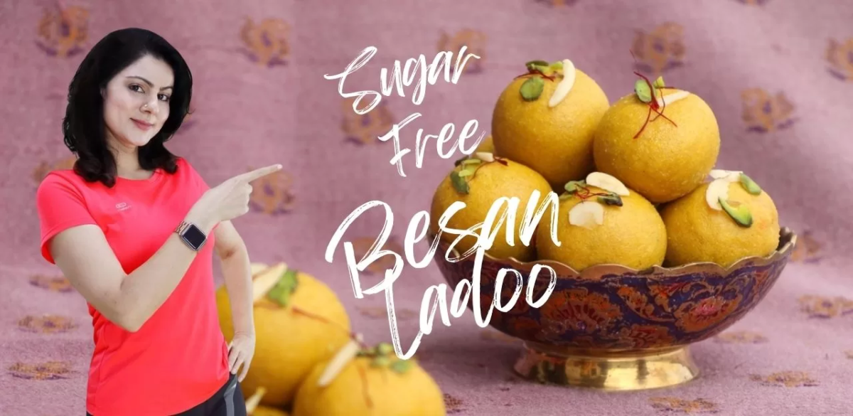 sugar free besan ladoo