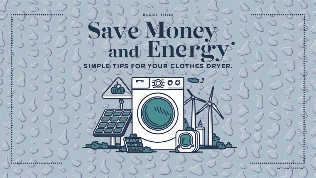 Save Money and Energy: Simple Tips for Your Clothes Dryer