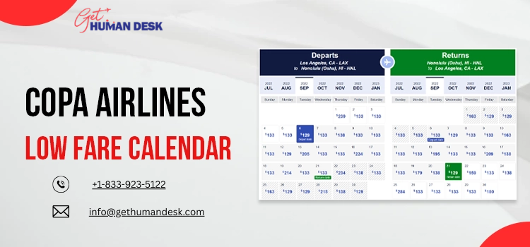 Copa Airlines low fare calendar