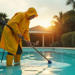 grouting floor tiles swimming pool