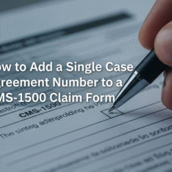 How to Add a Single Case Agreement Number to a CMS-1500 Claim Form