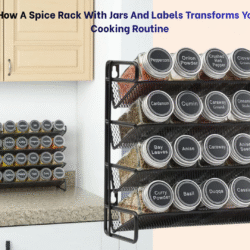 Spice Rack &Jars With Labels