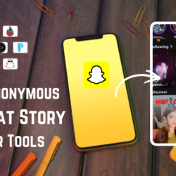 Best Anonymous Snapchat Story Viewer tools displayed with Snapchat app interface on a smartphone, showing how to view Snapchat stories privately and anonymously.