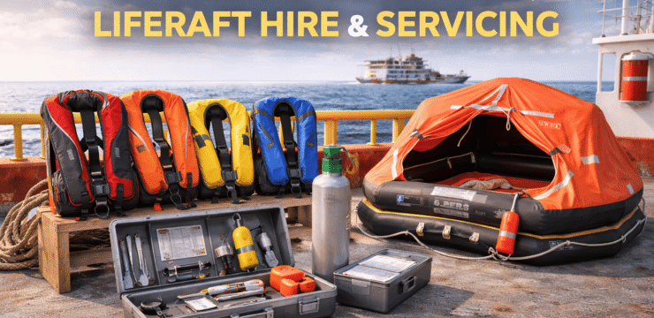 Lifejackets for sale with liferaft hire and professional liferaft servicing equipment