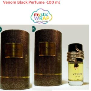 Venom Black Perfume, men's Eau de Parfum, long-lasting men's fragrance, woody spicy perfume, 100 ml perfume for men, Venom Black Perfume -100 ml, Eau de Parfum, Mystic Wrap Venom Black Perfume