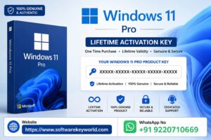Windows 11 Pro, Lifetime License, Activation Key, Genuine Windows Key, 32-bit 64-bit, Windows Upgrade, Microsoft Windows