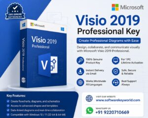 Visio 2019 Professional key, Visio lifetime license, Visio 1 PC activation, Microsoft Visio 2019 download, Visio product key, diagram software, Visio professional license