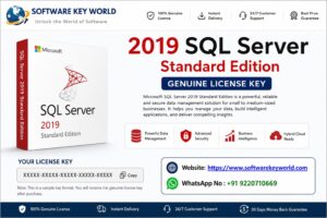 SQL Server 2019 key, SQL Server Standard license, database software license, Microsoft SQL key, SQL Server activation, server database solution, SQL 2019 download, SoftwareKeyWorld