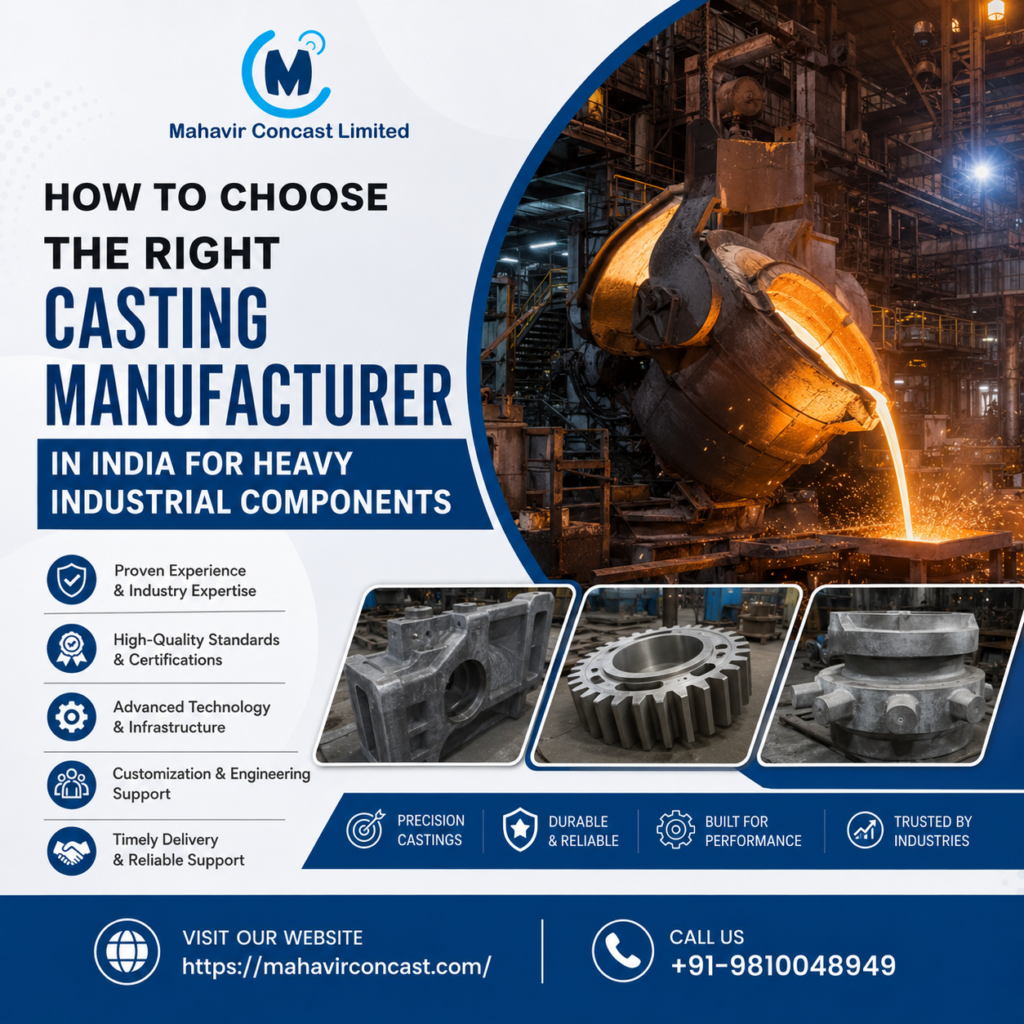 casting manufacturers in India,steel casting components supplier, industrial sand casting process, precision metal casting for cement industry, heavy duty cast parts for mining and power, Mahavir Concast
