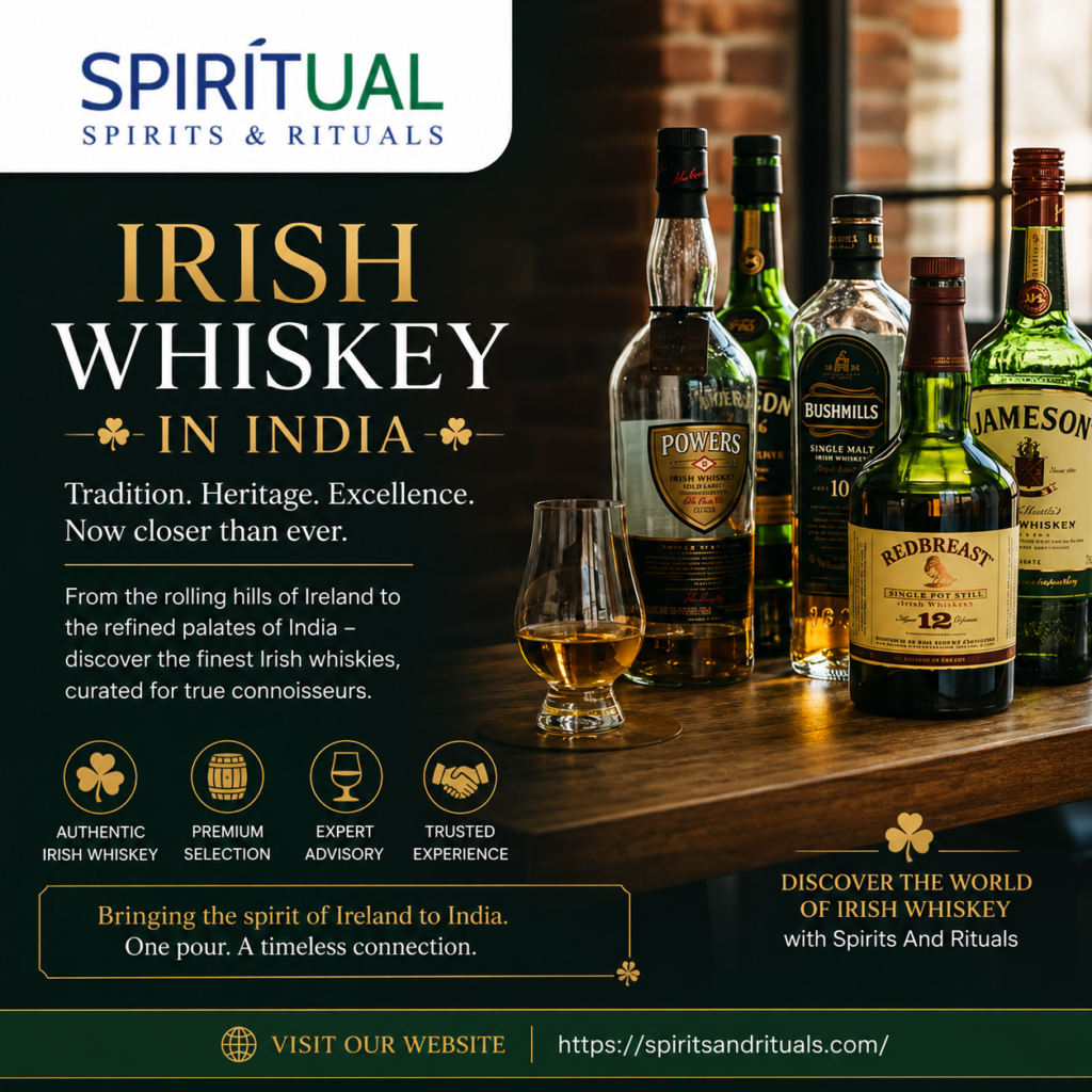 irish whiskey in india, India Market, Irish Whiskey, best irish whiskey in india, Spirits And Rituals , irish whiskey brands in india