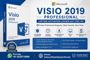 Visio 2019 Professional key, Visio lifetime license, Visio 1 PC activation, Microsoft Visio 2019 download, Visio product key, diagram software, Visio professional license