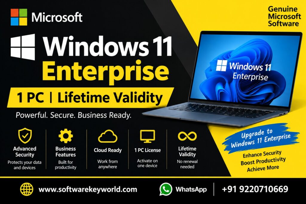 Windows 11 Enterprise 1 PC Lifetime Validity – Genuine Windows License