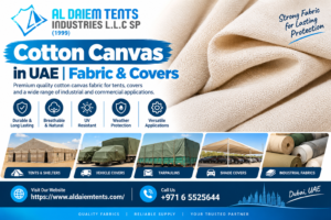 cotton canvas UAE, canvas fabric covers, heavy duty canvas, outdoor protective covers, canvas for construction and agriculture, fabric and tarpaulin supplier Sharjah
